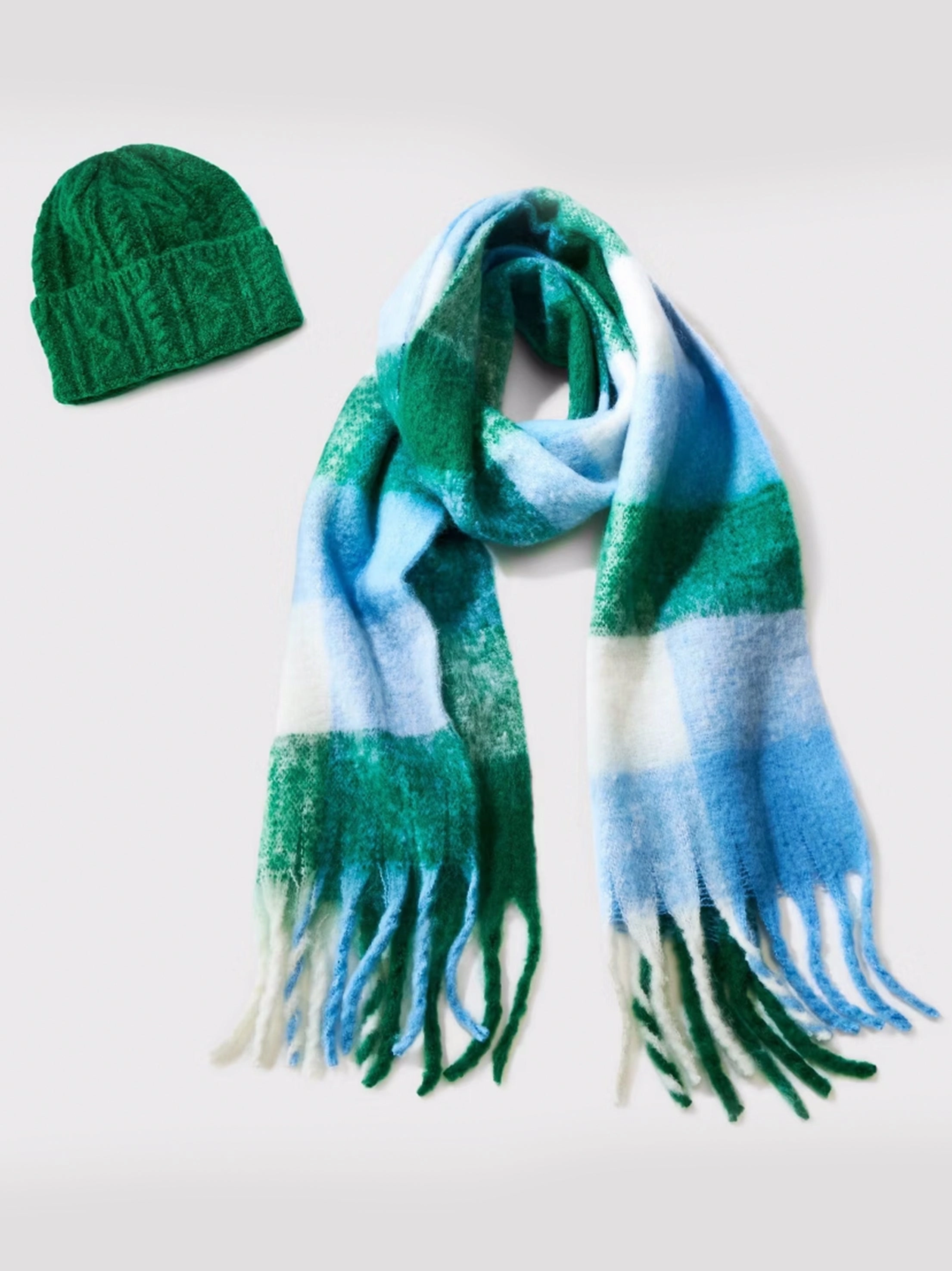2 Pcs Scarf & Beanie Set