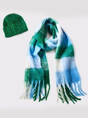 2 Pcs Scarf & Beanie Set