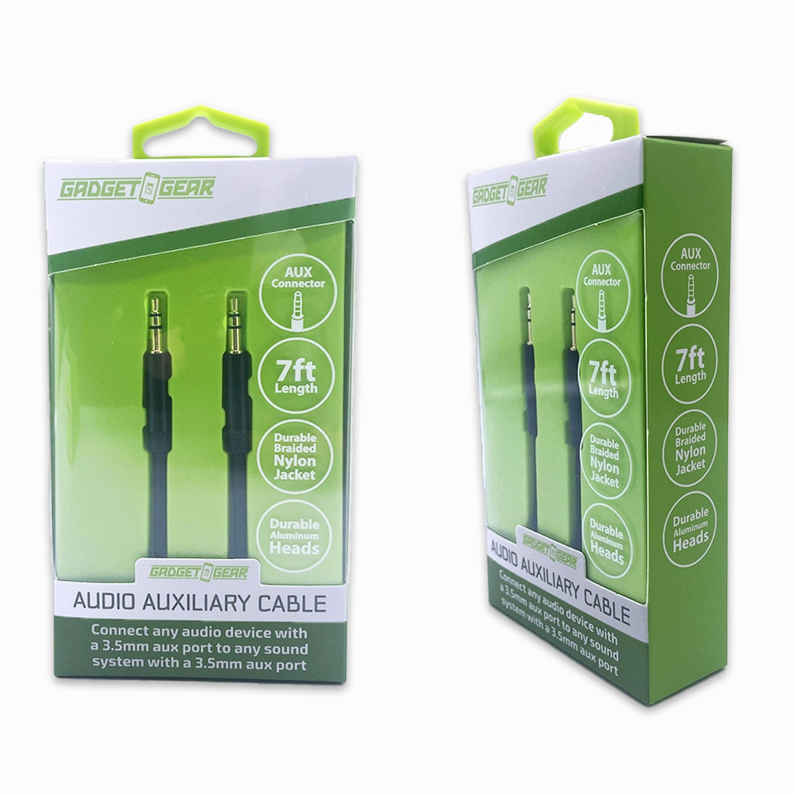 Auxiliary Audio Cable 7FT - 3 Pieces Per Pack 24637