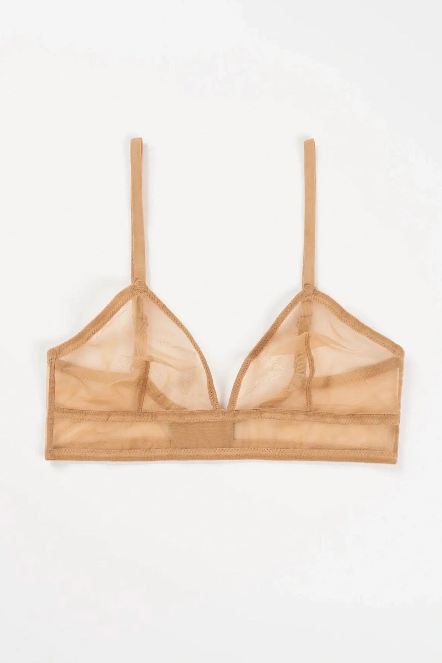 Bare Minimal Soft Triangle Bra in Caramel