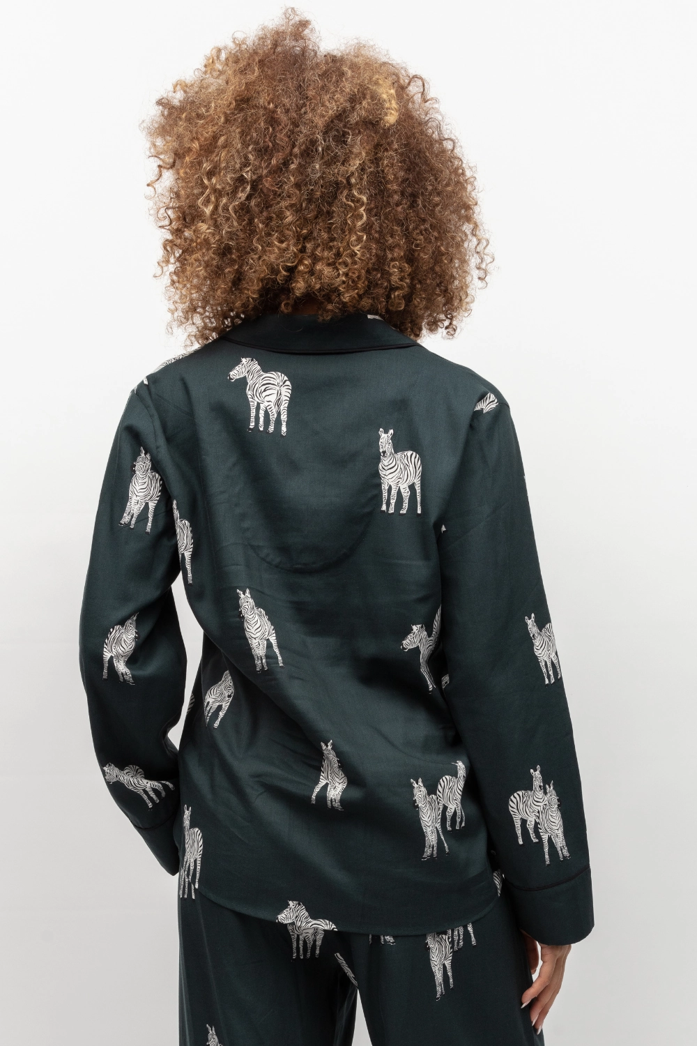 Blake Zebra Print Pyjama Top, Size UK 8