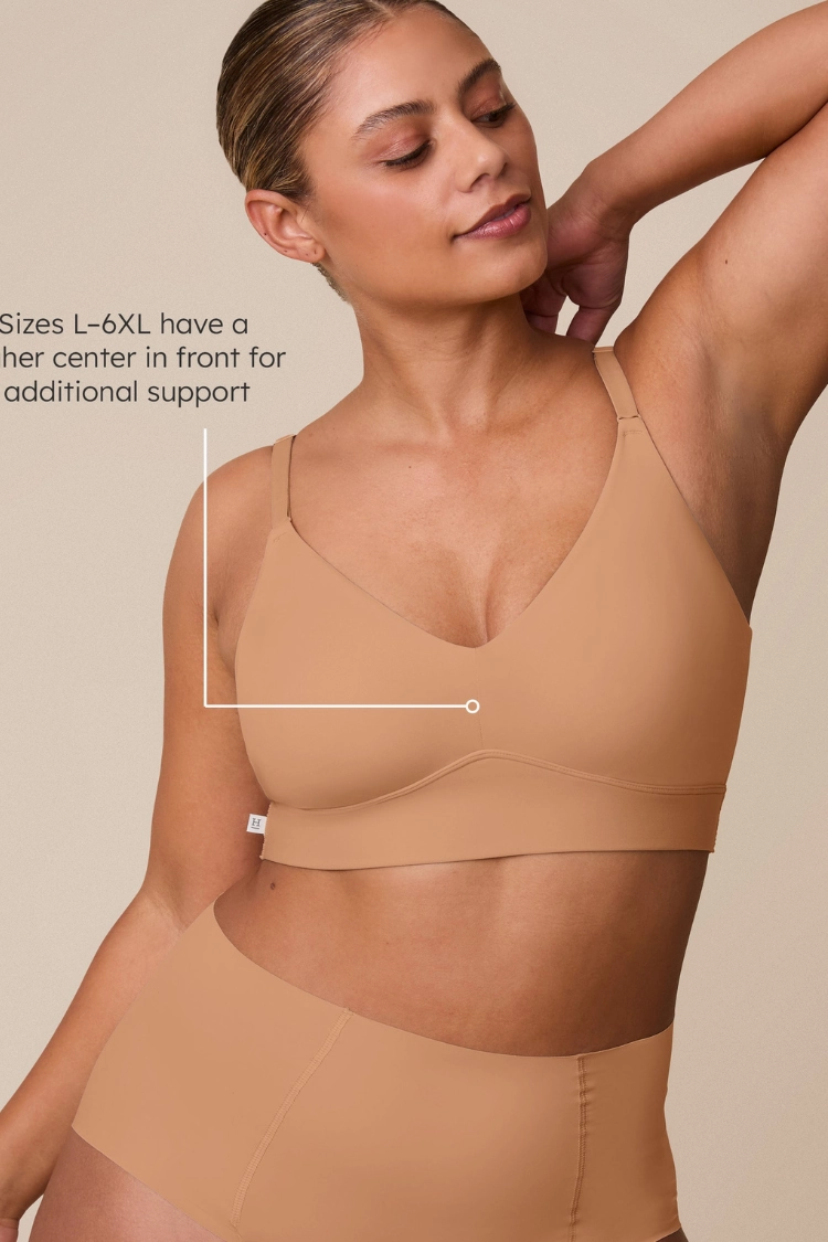 Bliss Triangular Bralette in Tan