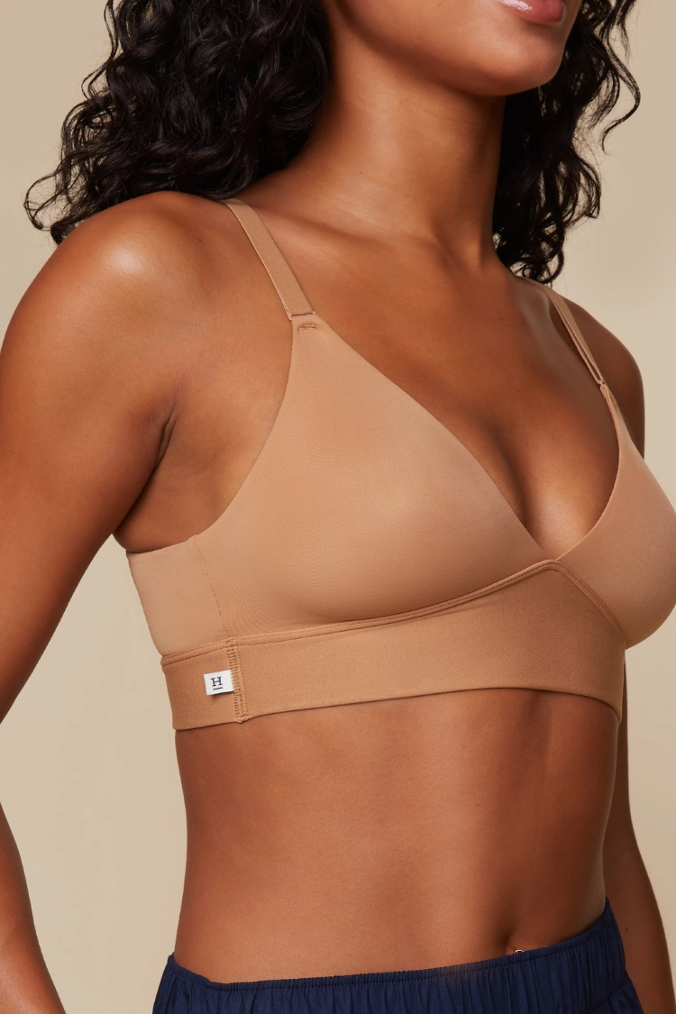 Bliss Triangular Bralette in Tan