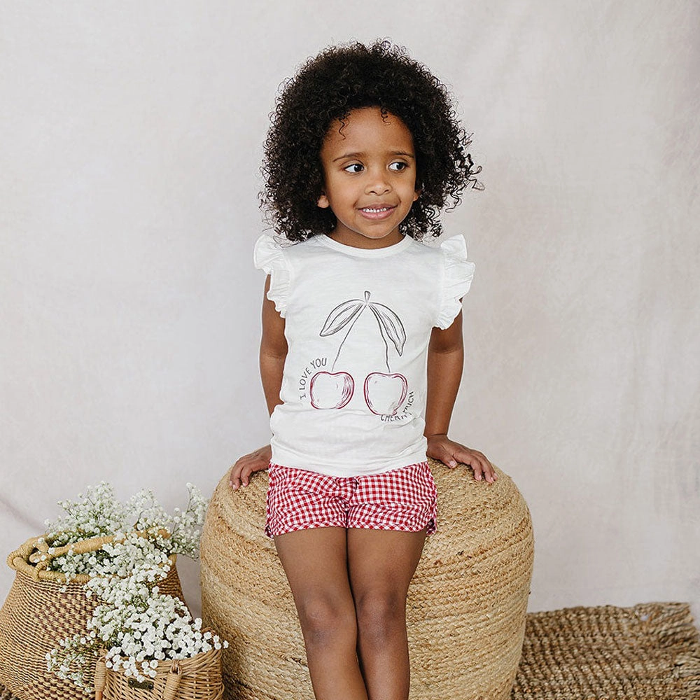 Cherry Ruffle Tee