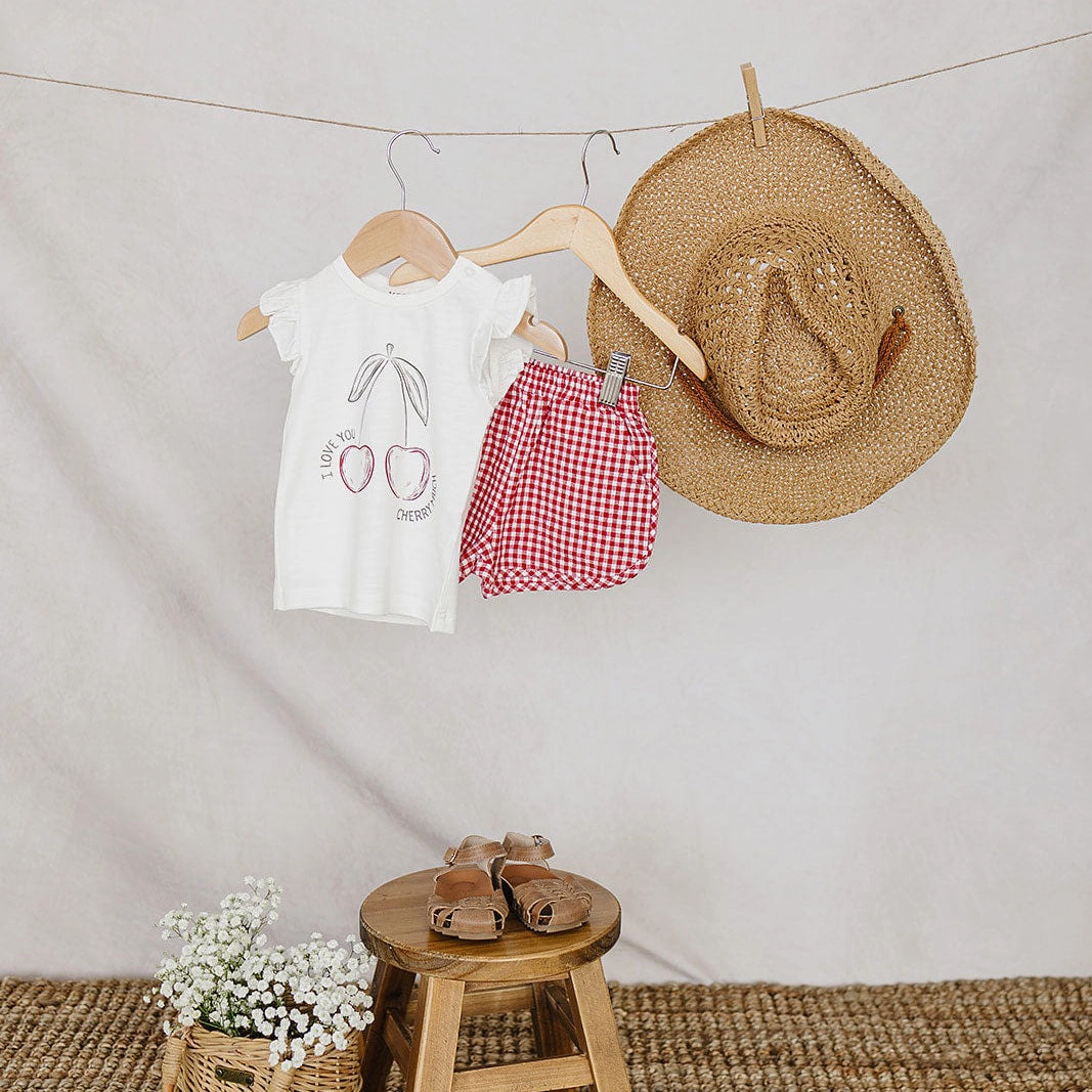 Cherry Ruffle Tee