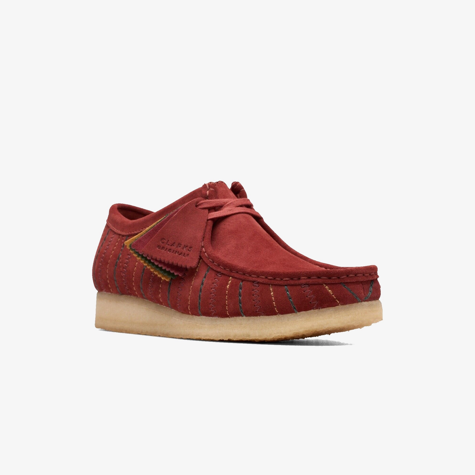 Clarks Originals | WALLABEE CUP  { BURGUNDY COMBI