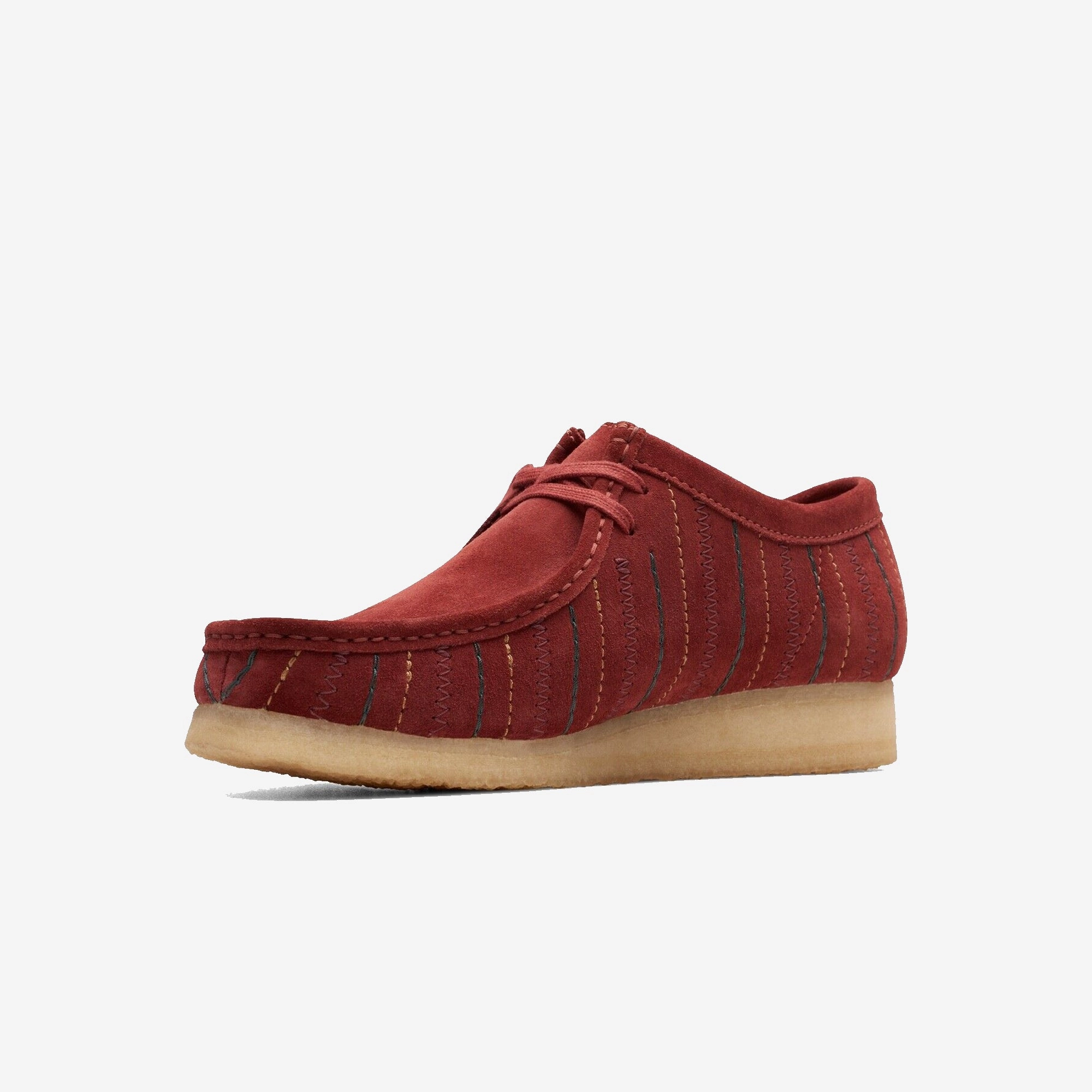 Clarks Originals | WALLABEE CUP  { BURGUNDY COMBI