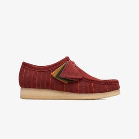 Clarks Originals | WALLABEE CUP  { BURGUNDY COMBI