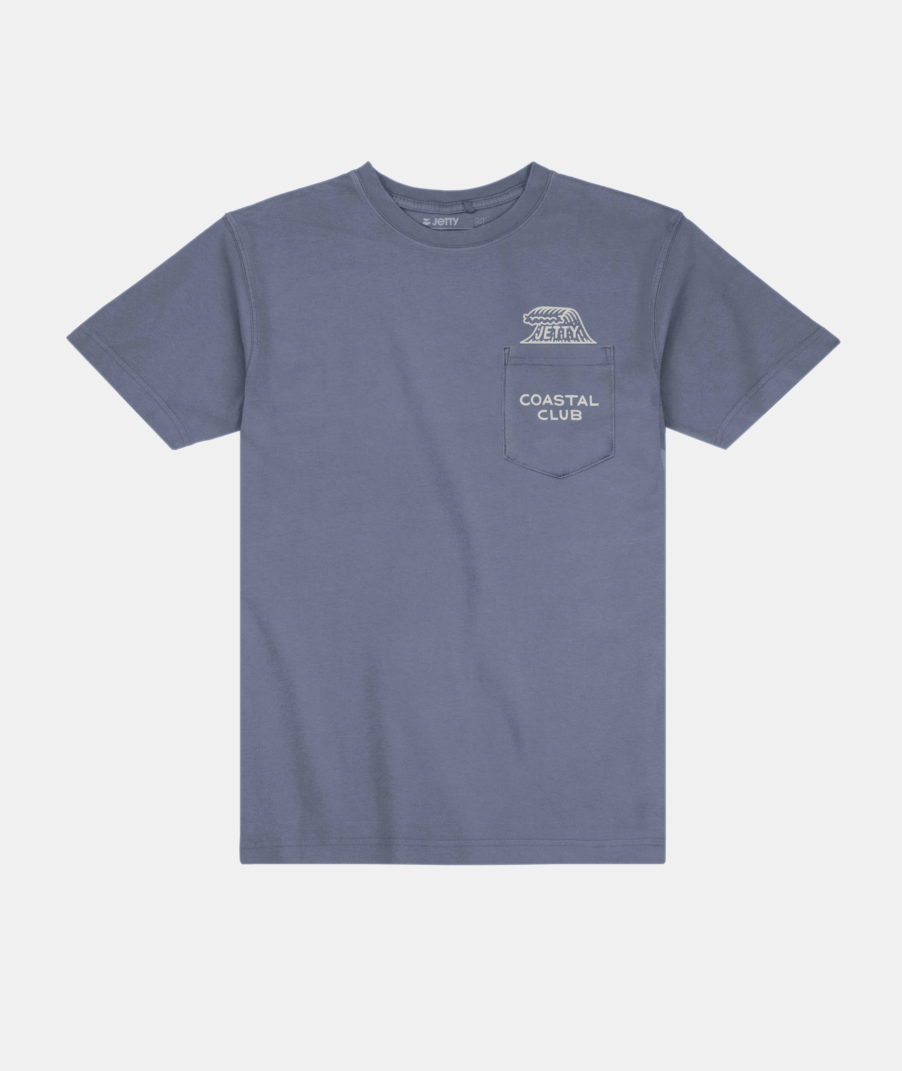 Coastal Club Pocket Tee - Fog
