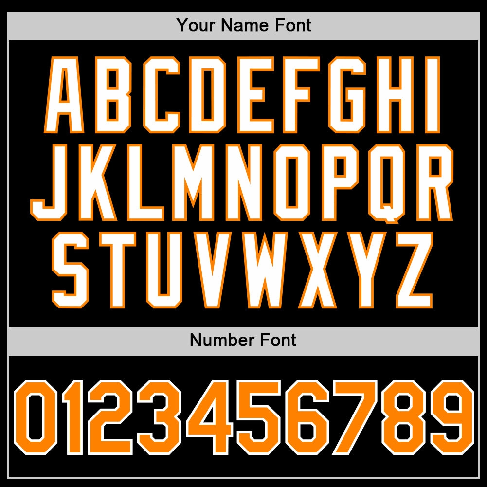 Custom Black Bay Orange-White 3D Pattern Design Gradient Style Twinkle Star Authentic Baseball Jersey