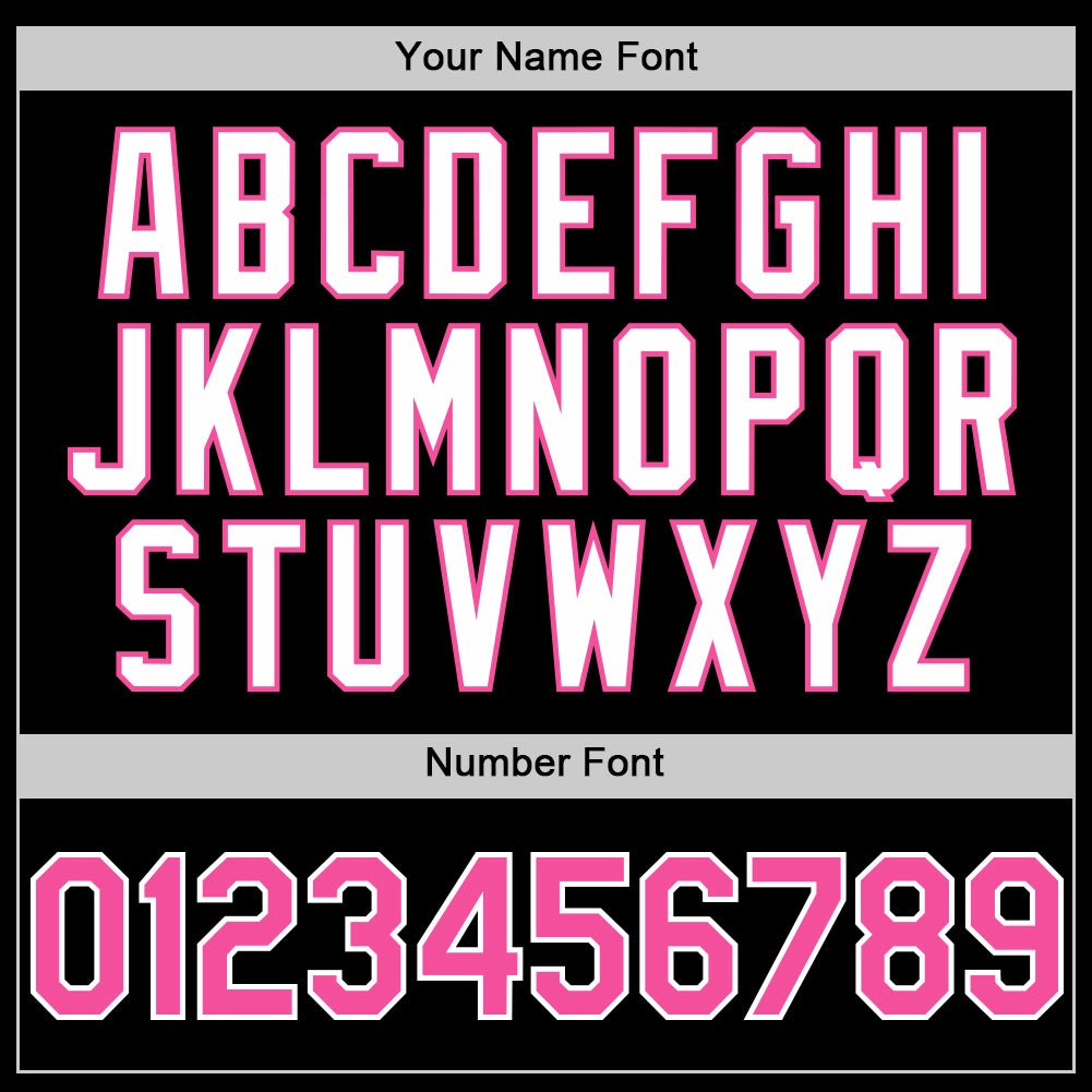 Custom Black Pink-White 3D Pattern Design Gradient Style Twinkle Star Authentic Baseball Jersey