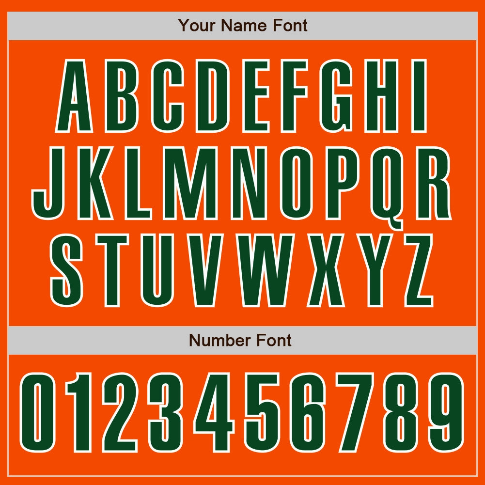 Custom Orange Green-White Authentic Baseball Jersey