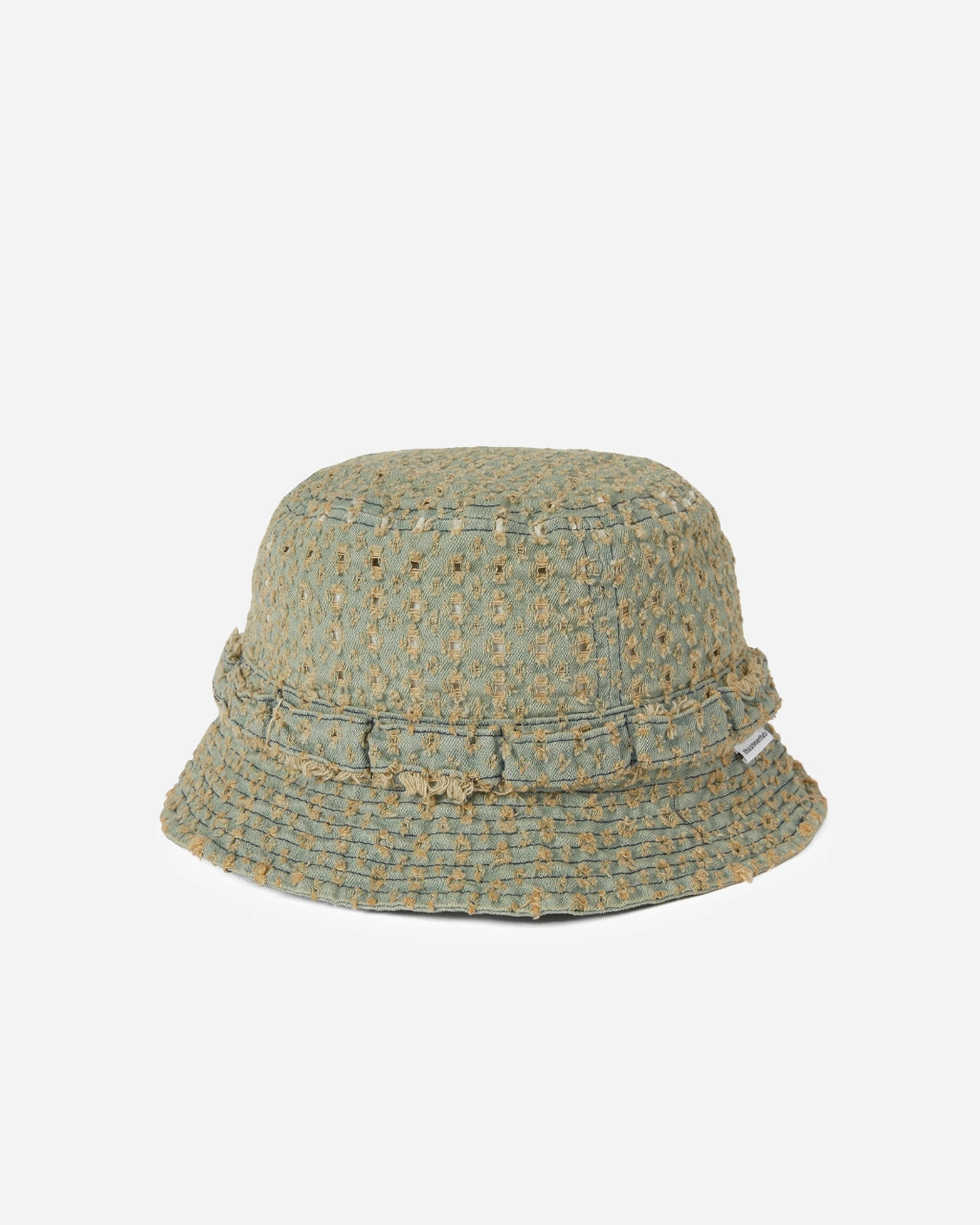 Damaged Denim Jungle Bucket Hat Washed Blue