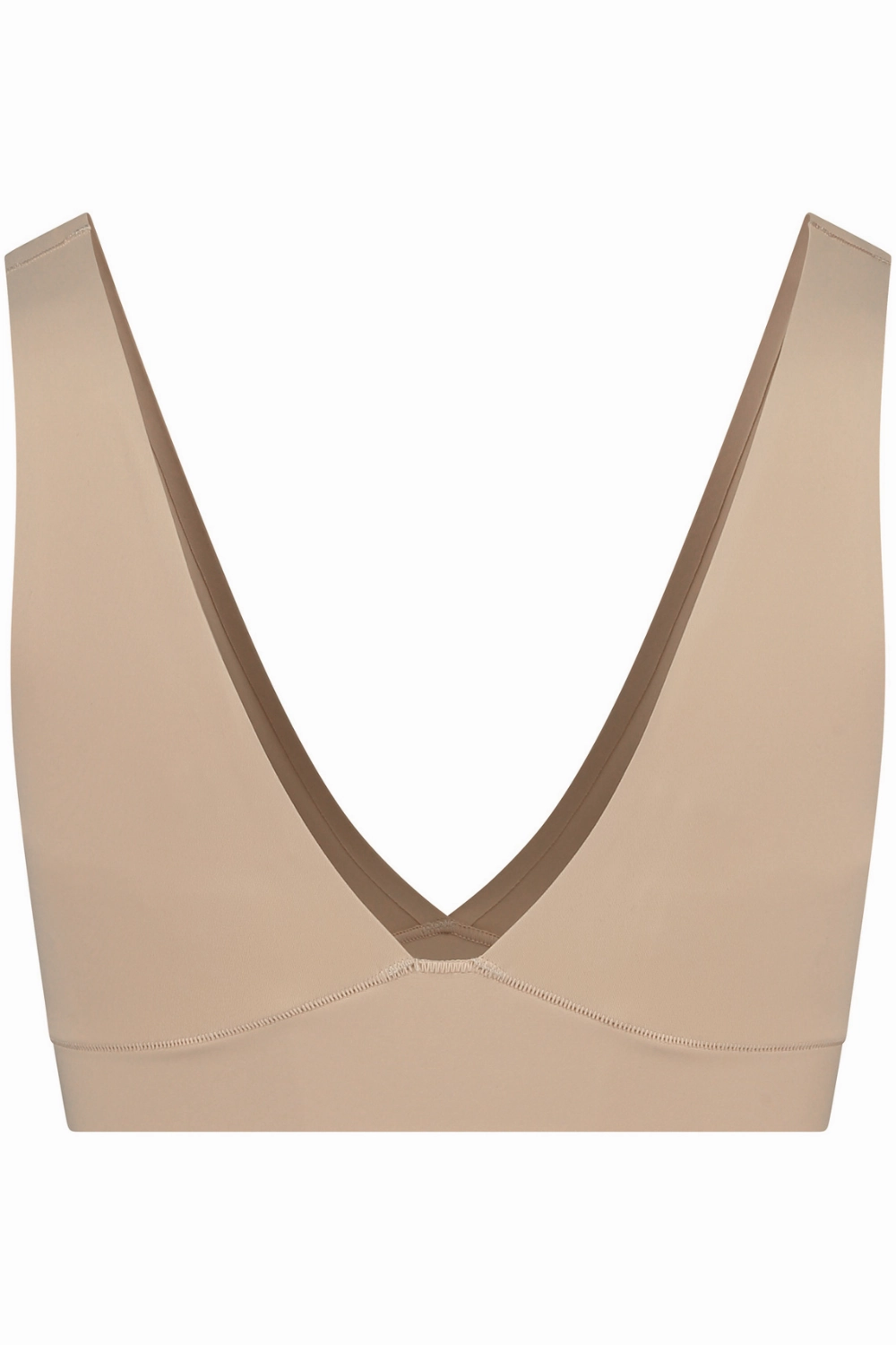 Deep Plunge Bra in Beige