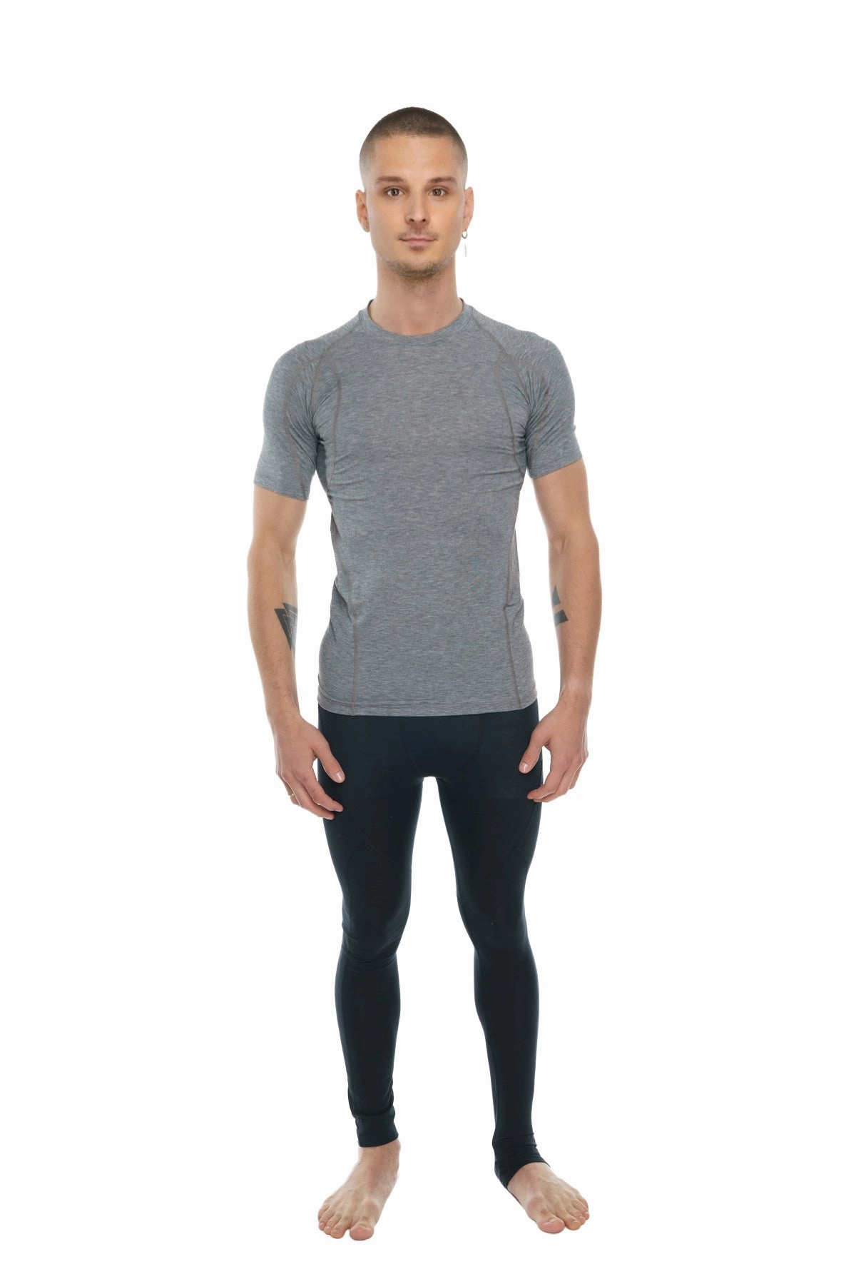 Designer Raglan Crew-Neck Tee (Steel Gray)