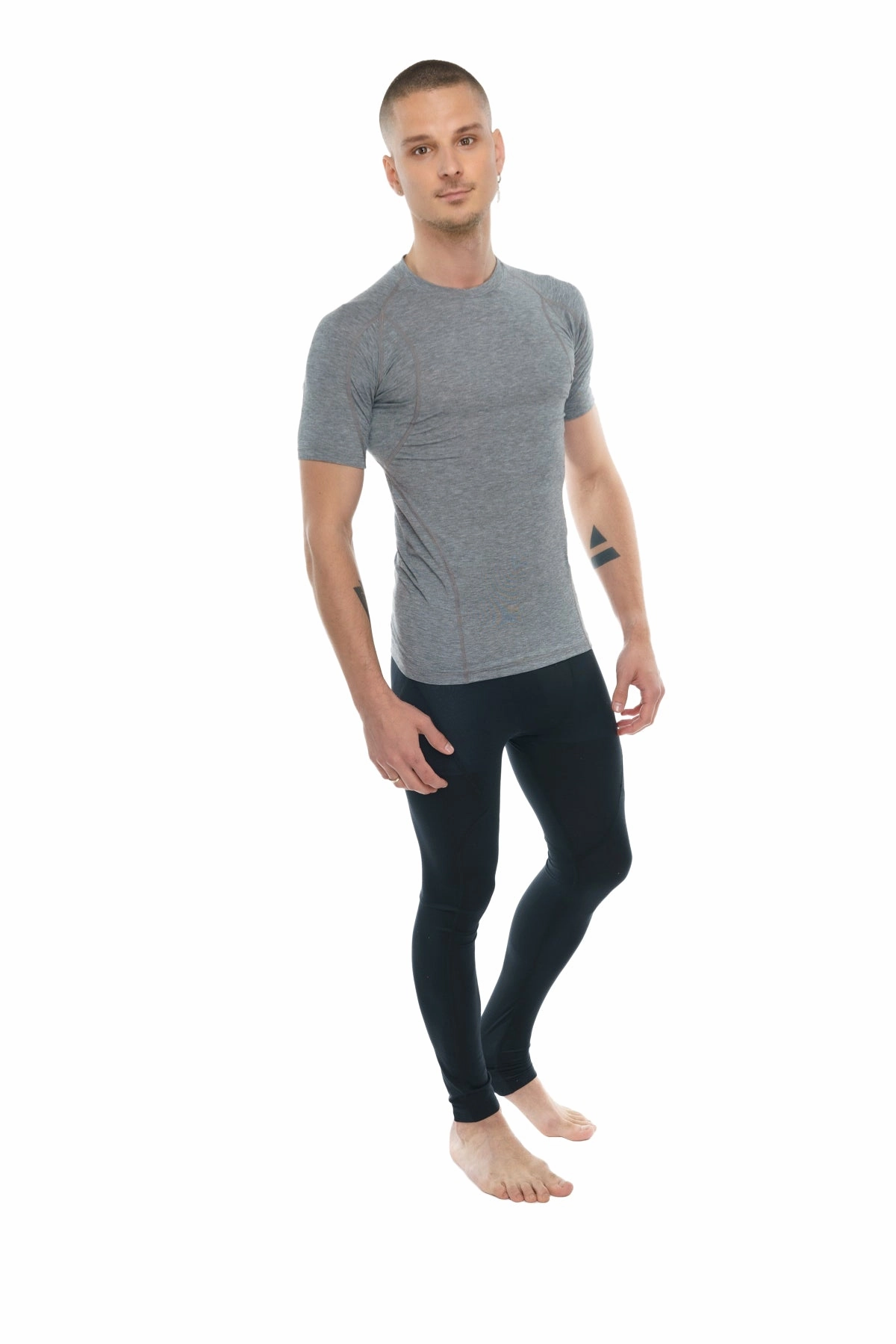 Designer Raglan Crew-Neck Tee (Steel Gray)
