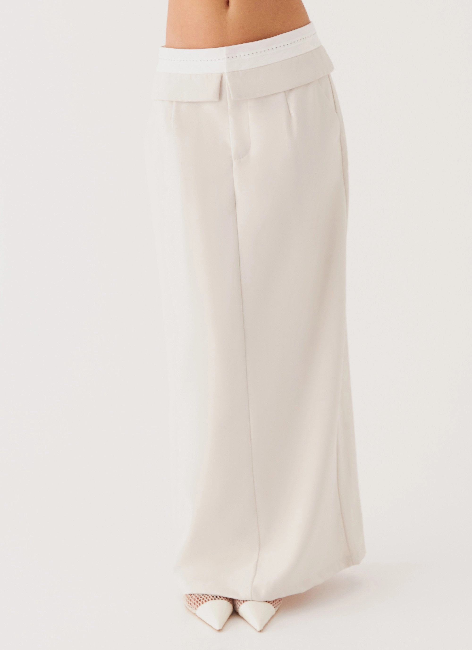 Don't Kill My Vibe Maxi Skirt - Ivory