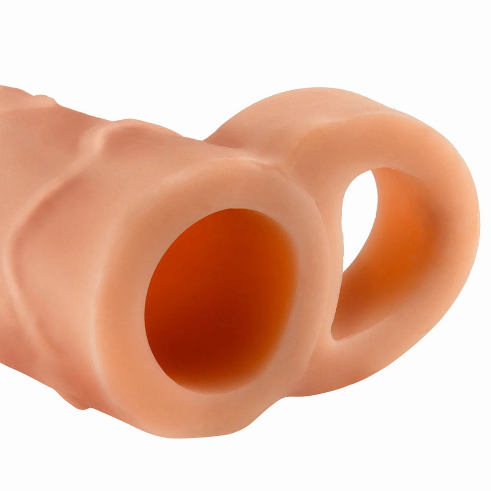Fantasy X-Tensions Perfect 1" Penis Extension Sleeve With Ball Strap