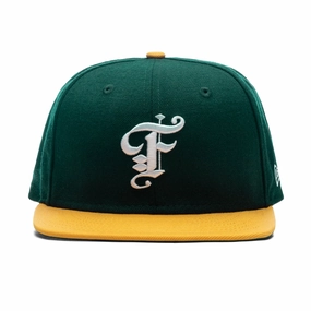 Feature x New Era 59FIFTY Fitted Wool - Dark Green/Yellow