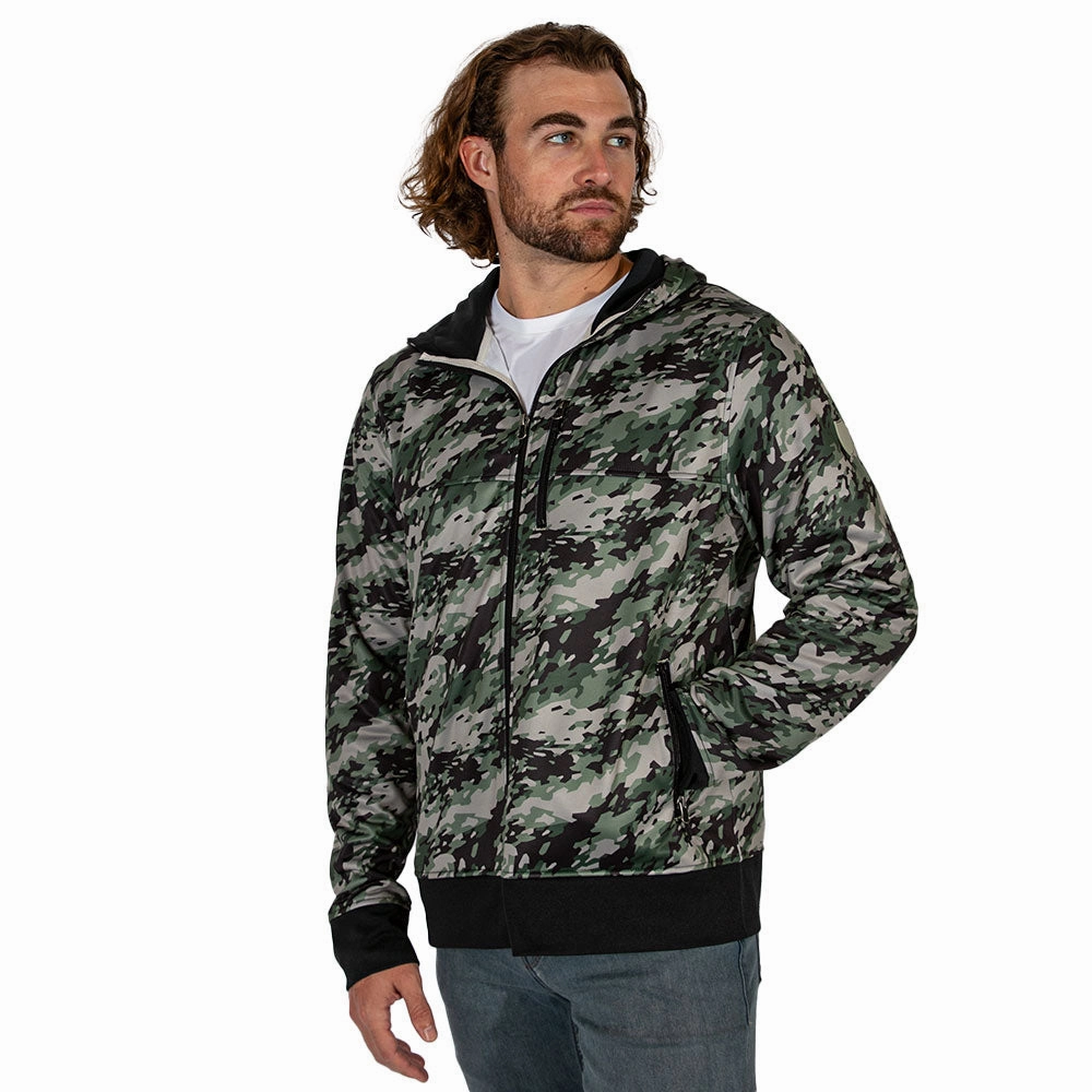 Full Zip Performance Hoodie | Geo Camo-Patriot