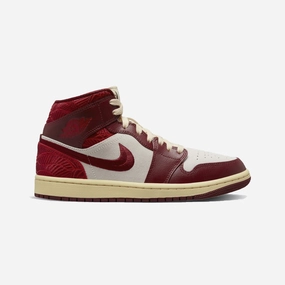 Jordan | AIR JORDAN 1 MID SE  { TEAM RED/UNIVERSITY RED-SAIL-MUSLIN