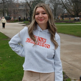League Ladies BGSU Falcons Cropped Hood