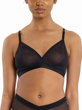 Mesh Triangle Bralette Black