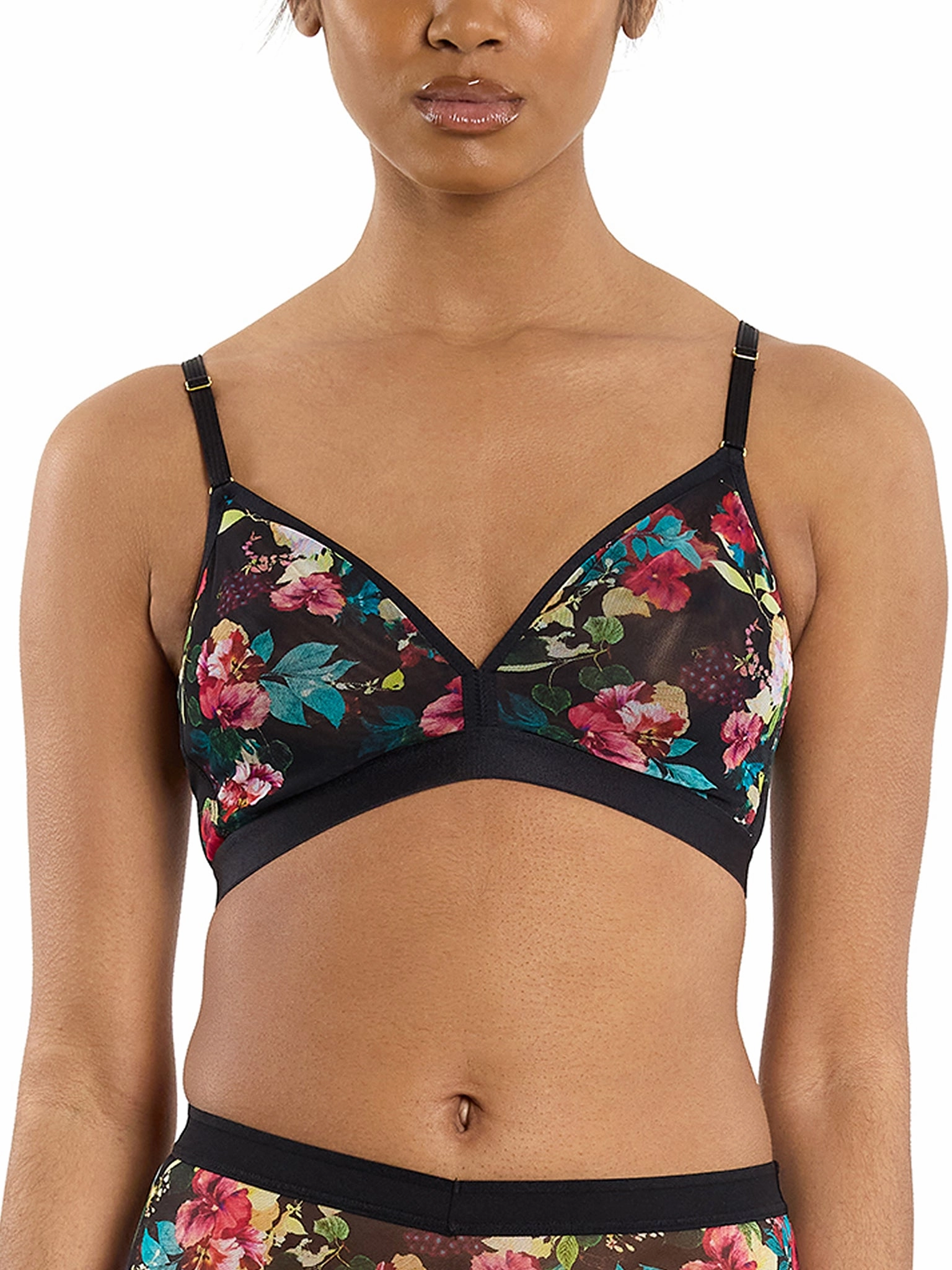 Mesh Triangle Bralette Botanic Romantic