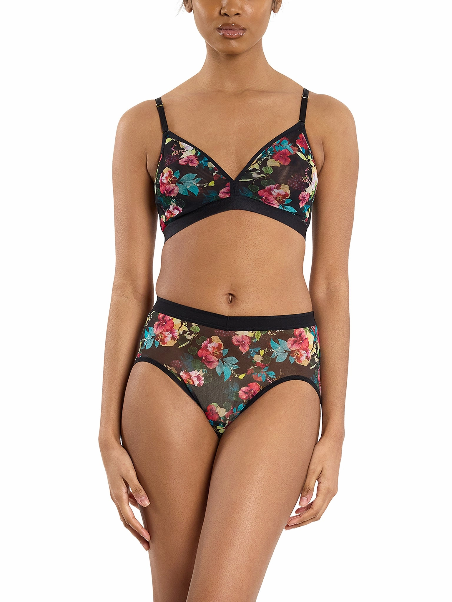 Mesh Triangle Bralette Botanic Romantic