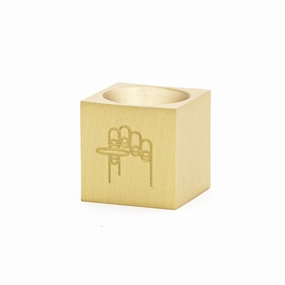 Mister Green Cube Incense Burner Heavy Brass