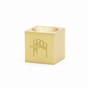 Mister Green Cube Incense Burner Heavy Brass