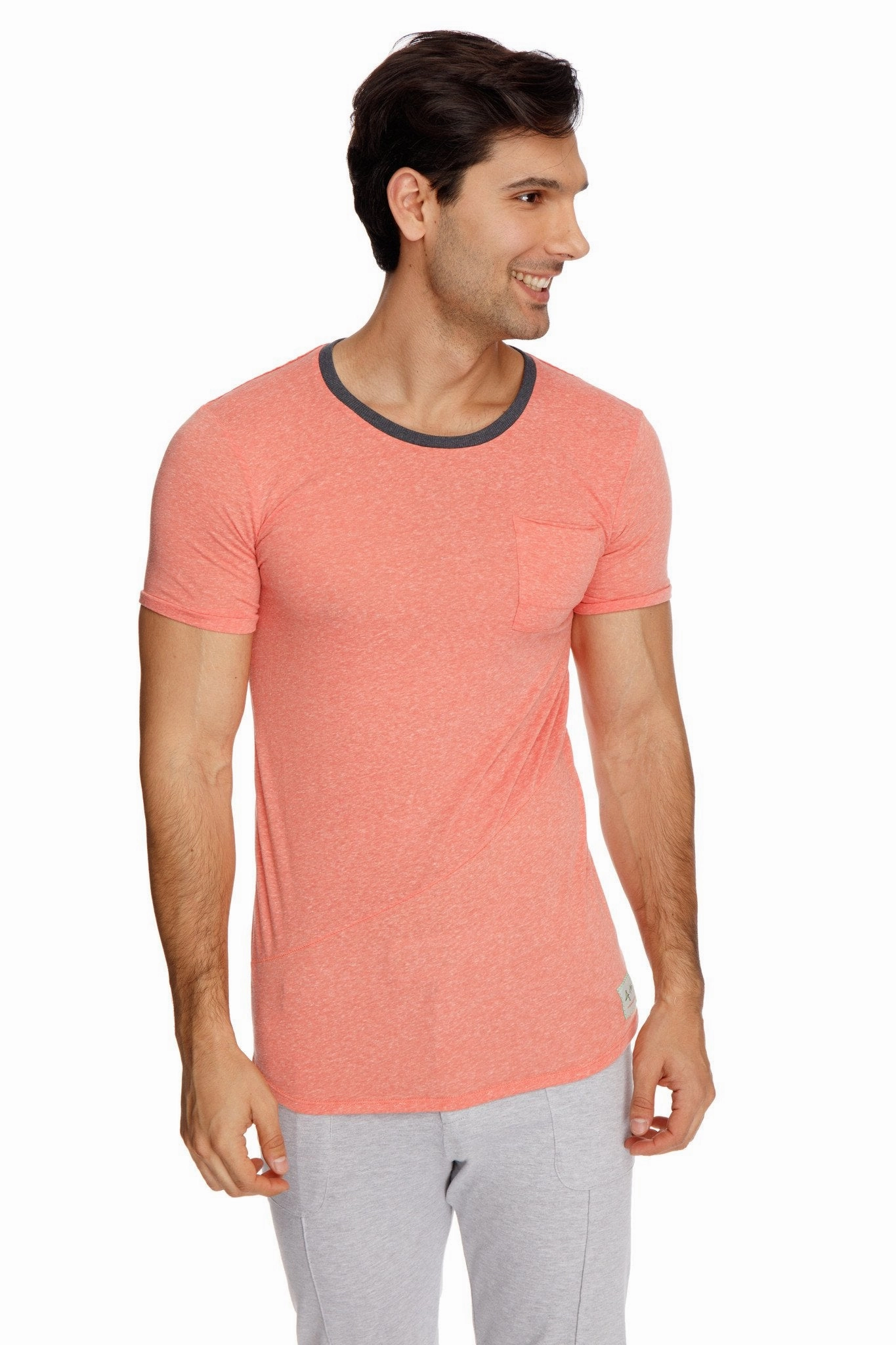 Perfect Pocket Crew-Neck Tee (Apricot Slub)