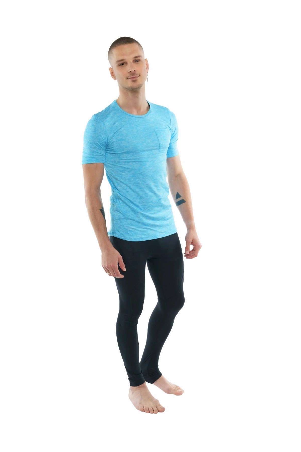 Perfect Pocket Crew-Neck Tee (Coral Heather)