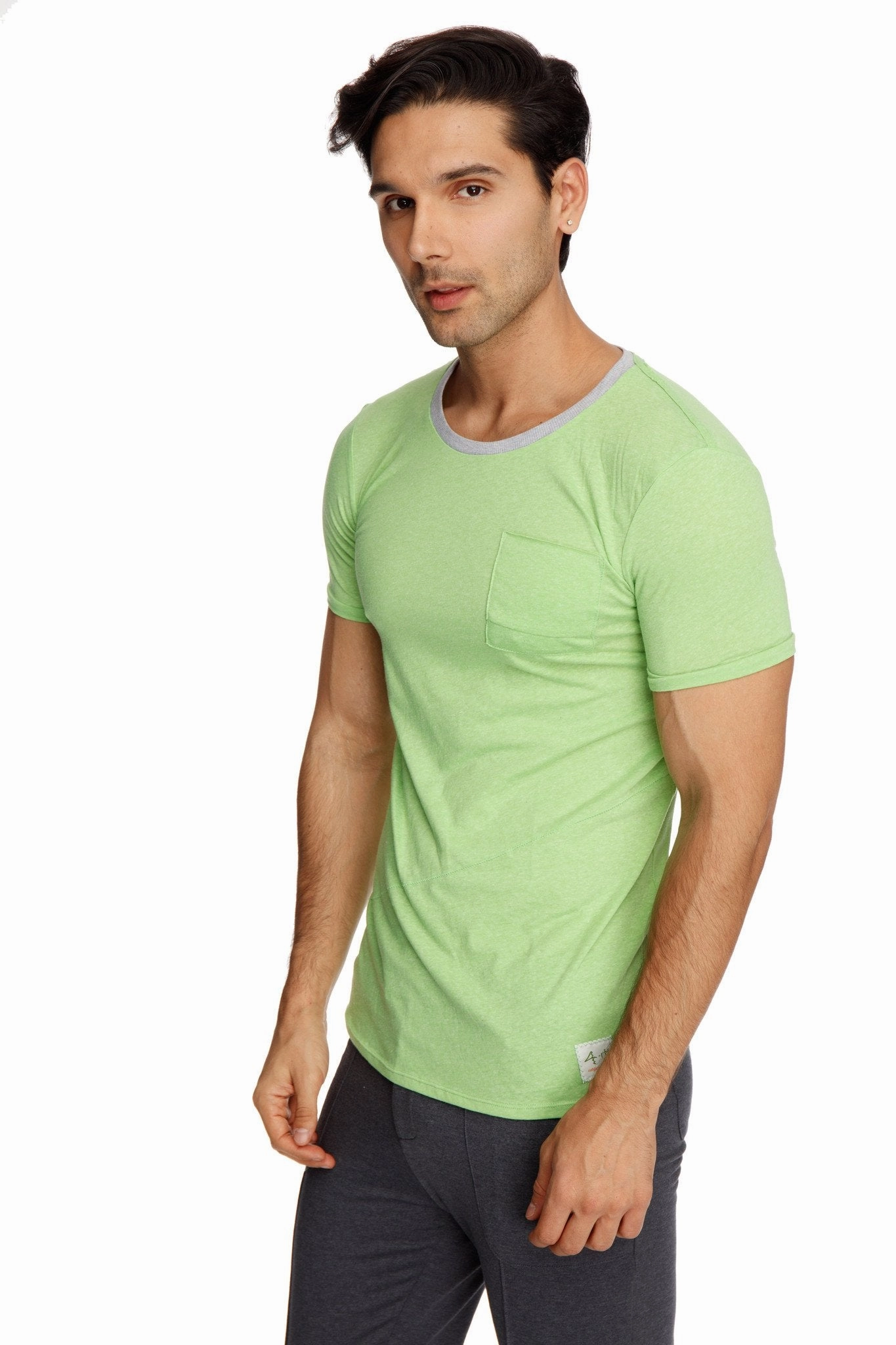 Perfect Pocket Crew-Neck Tee (Lime Slub)