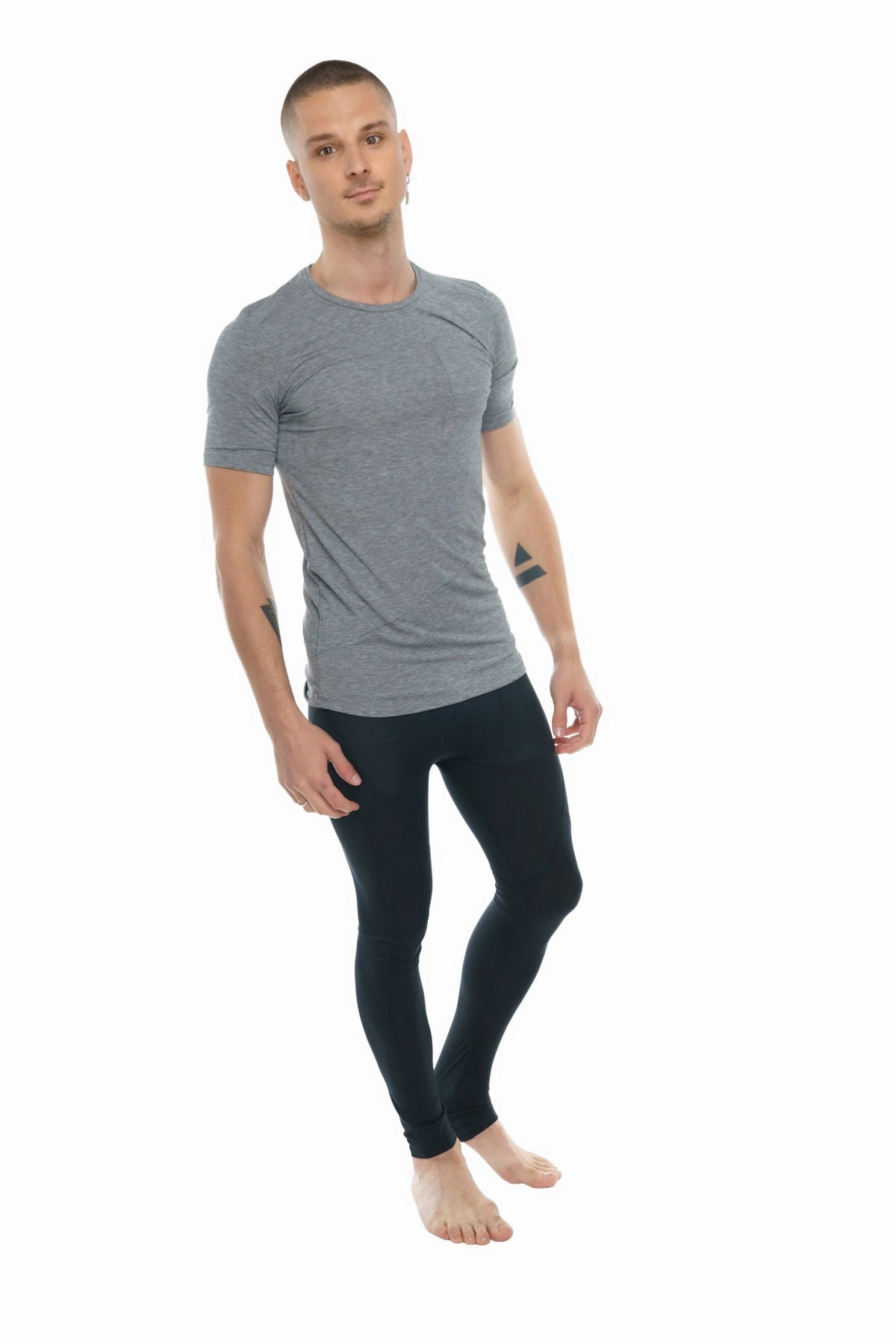Perfect Pocket Crew-Neck Tee (Steel Heather)