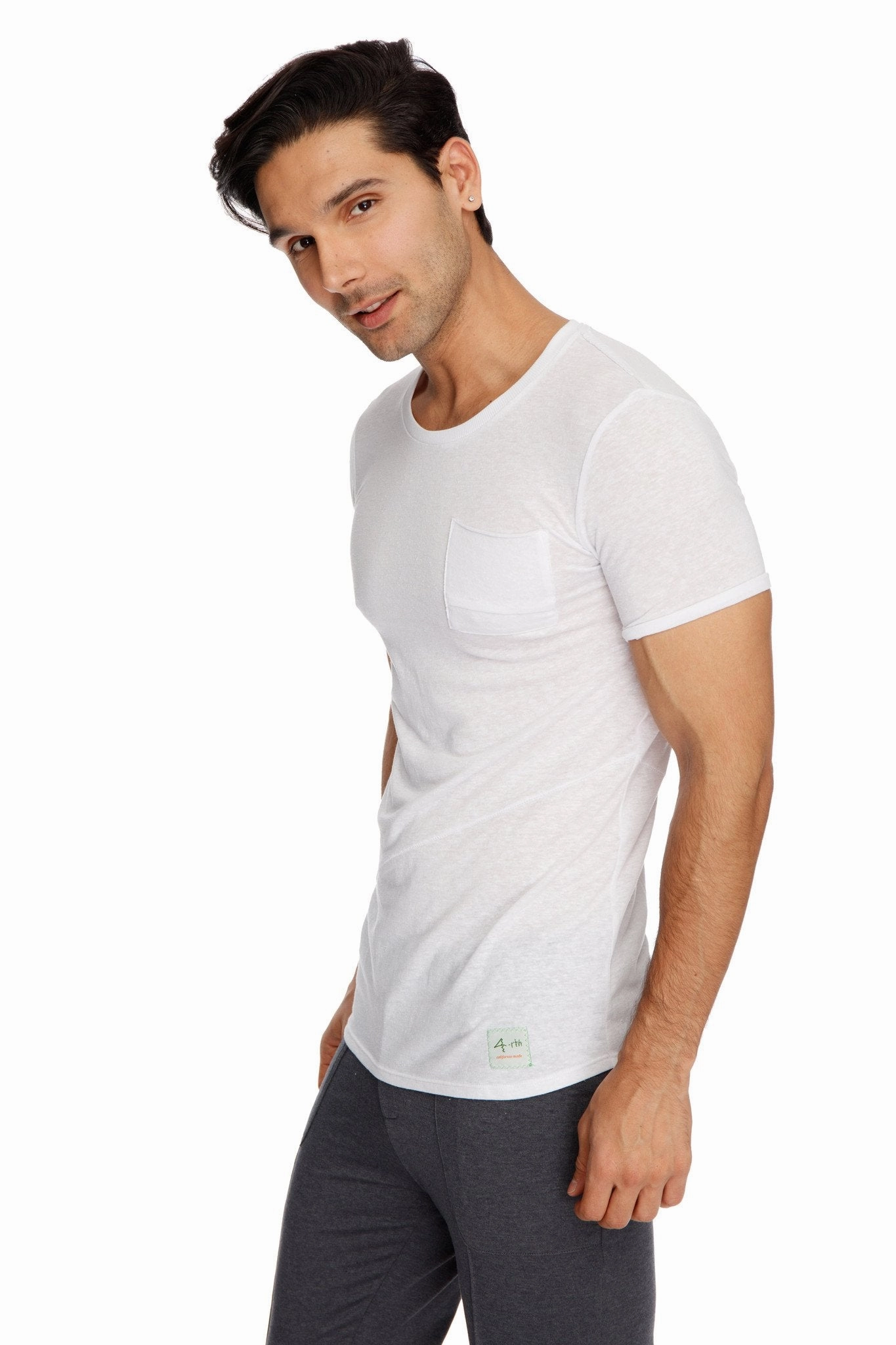 Perfect Pocket Crew-Neck Tee (White Slub)