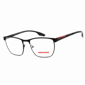 Prada Sport Men's Eyeglasses - Black Rubber Metal Square Shape Frame | 0PS 50LV 4891O1