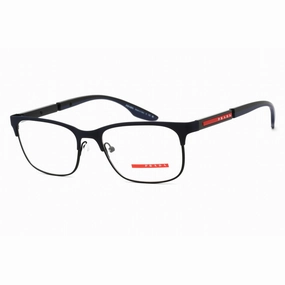 Prada Sport Men's Eyeglasses - Blue Rubber/Black Rubber Metal Frame | 0PS 52NV 07P1O1