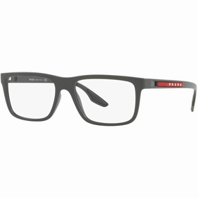 Prada Sport Men's Eyeglasses - Full Rim Grey Rubber Plastic Frame | 0PS02OV UFK1O1