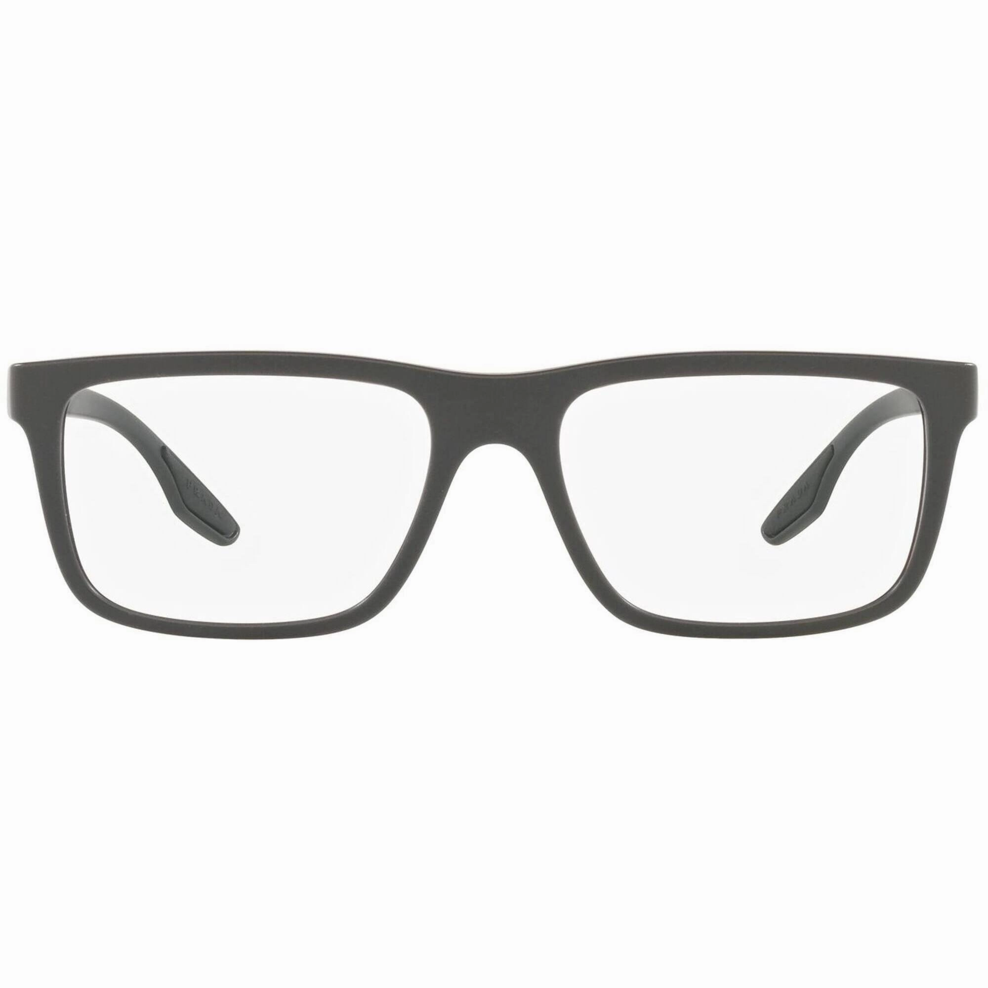 Prada Sport Men's Eyeglasses - Full Rim Grey Rubber Plastic Frame | 0PS02OV UFK1O1