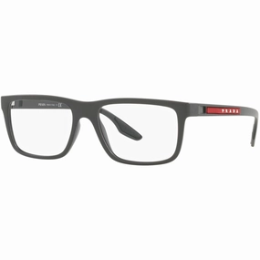 Prada Sport Men's Eyeglasses - Full Rim Grey Rubber Plastic Frame | 0PS02OV UFK1O1