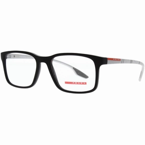 Prada Sport Men's Eyeglasses - Full Rim Matte Black Plastic Frame | 0PS01LV 4901O1