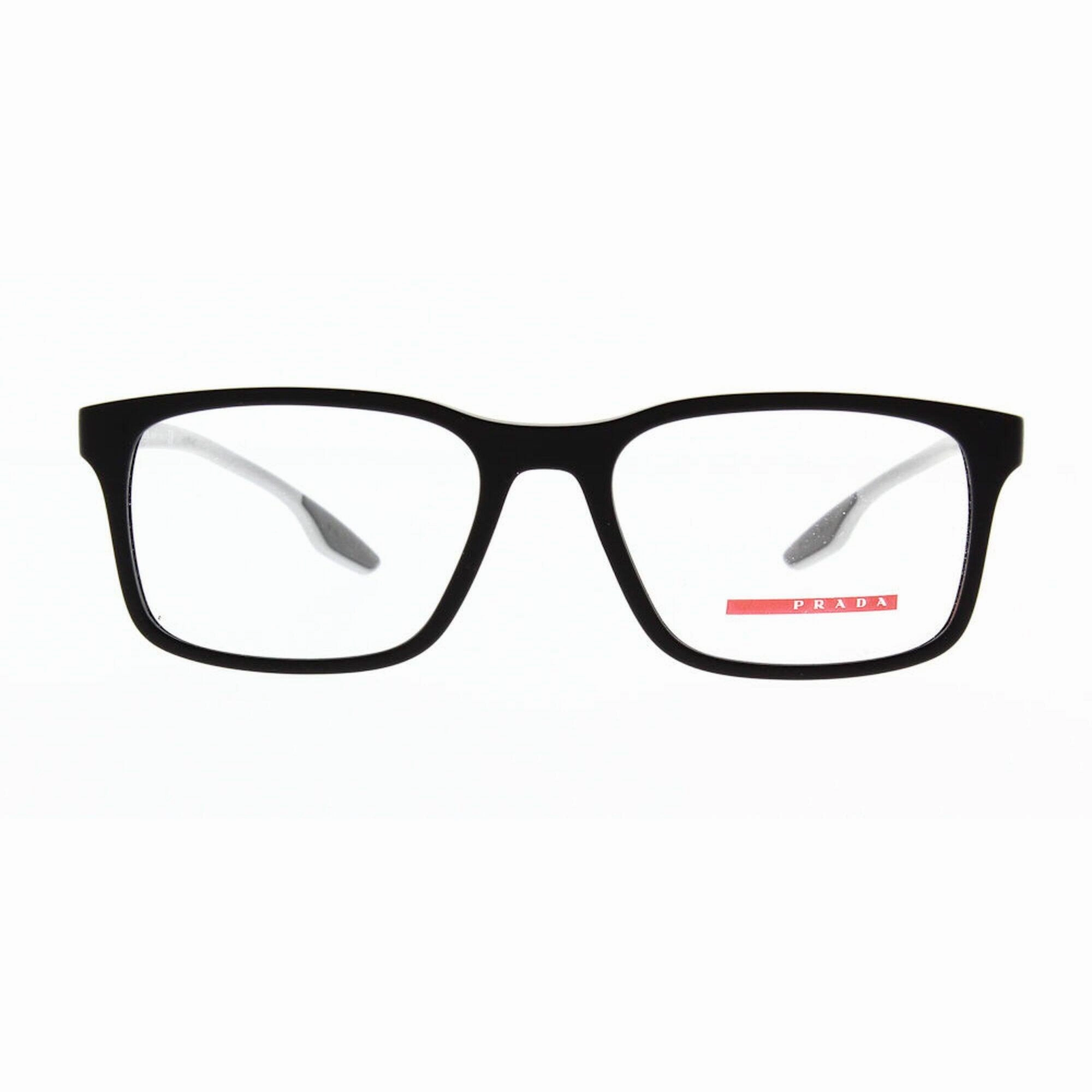 Prada Sport Men's Eyeglasses - Full Rim Matte Black Plastic Frame | 0PS01LV 4901O1