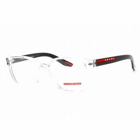 Prada Sport Men's Eyeglasses - Full Rim Square Crystal Plastic Frame | 0PS 06PV 2AZ1O1
