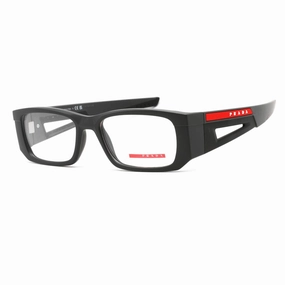 Prada Sport Men's Eyeglasses - Matte Grey Black Rectangular Frame | 0PS 03PV 11C1O1