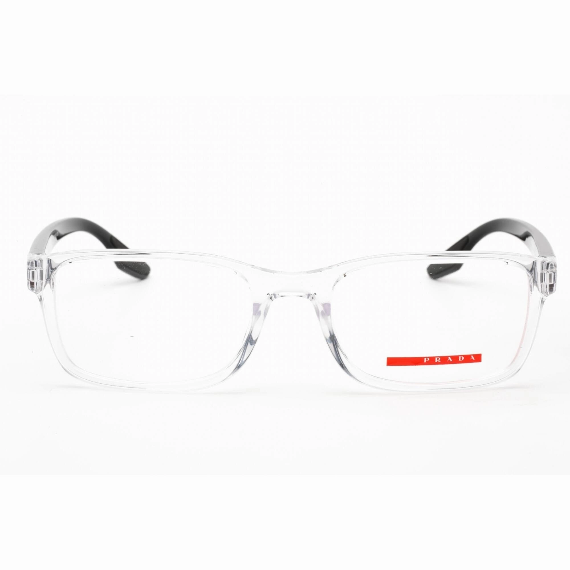 Prada Sport Men's Eyeglasses - Rectangular Crystal Plastic Frame | 0PS 09OV 2AZ1O1