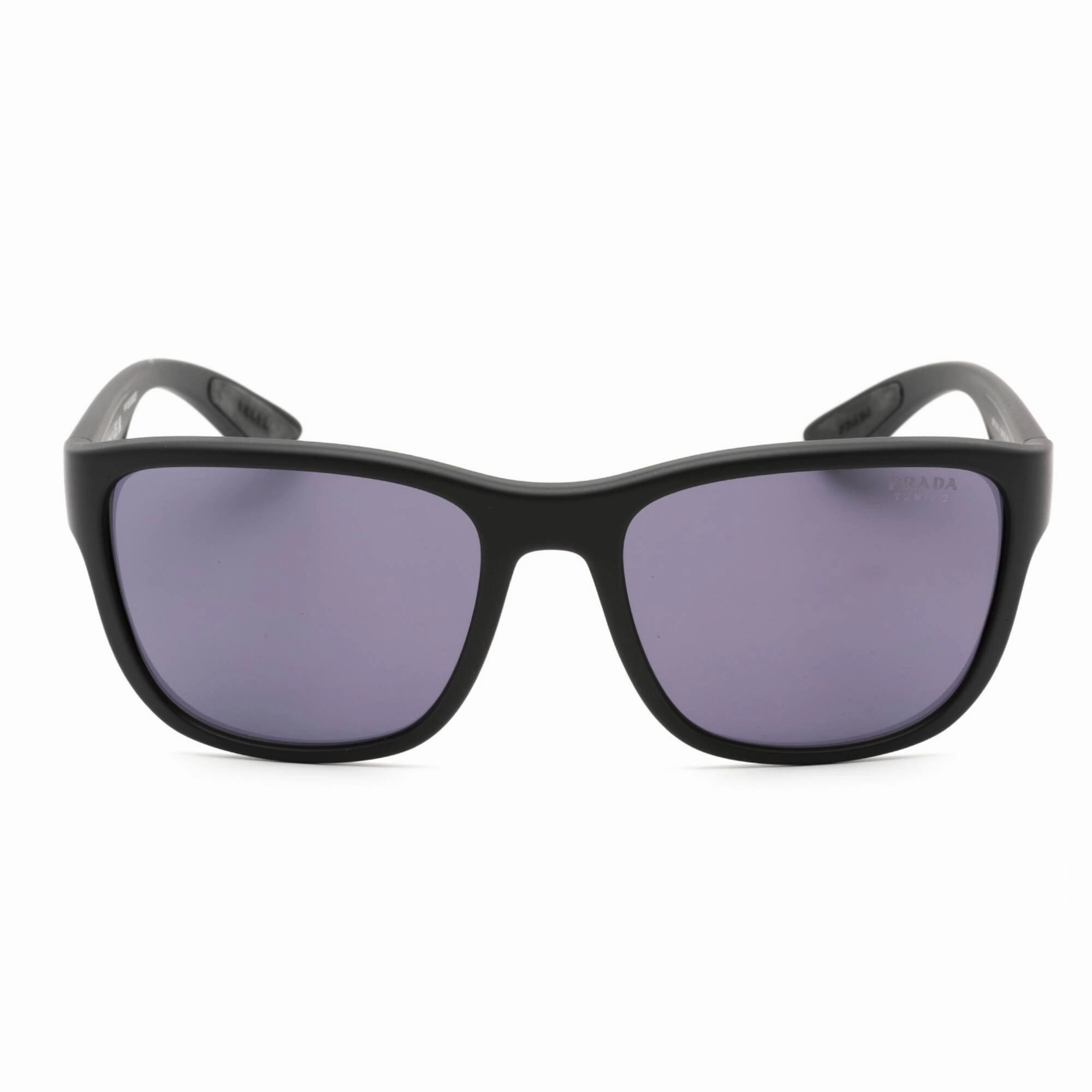 Prada Sport Men's Sunglasses - Black Rubber Nylon Rectangular Frame | 0PS 01US DG009R