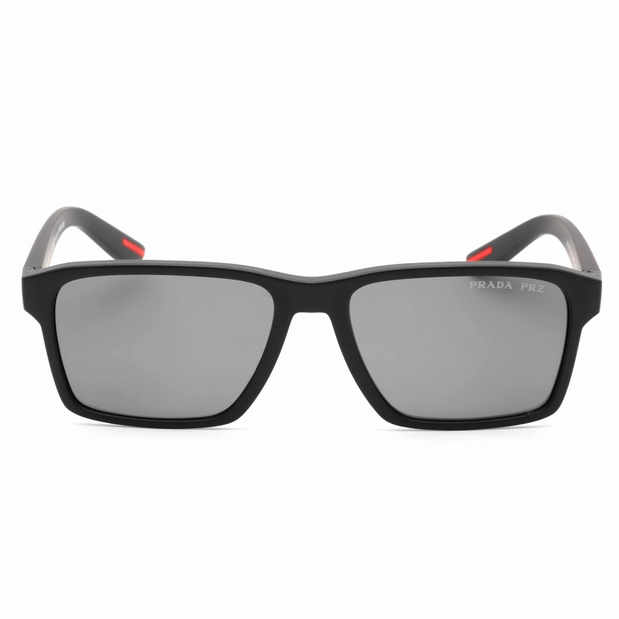 Prada Sport Men's Sunglasses - Black Rubber Plastic Rectangular | 0PS 05YS DG002G