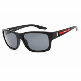 Prada Sport Men's Sunglasses - Full Rim Black Plastic Rectangular | 0PS 01WS DG002G