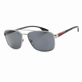 Prada Sport Men's Sunglasses - Full Rim Gunmetal Metal Aviator Frame | PS51US 5AV5Z1